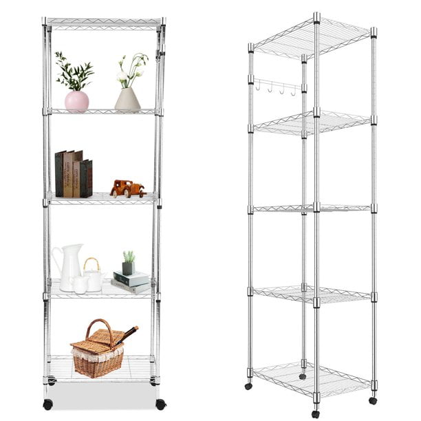 inch. Cabinet Shelf Organizer Kitchen Storage inch. Posts 14 inch. Commercial x 24 Garage Perfect for Home NSF Chrome Dunnage Shelf with 8 inch. Cabinet Shelf Organizer Kitchen Storage inch. Posts 14 inch. Commercial x 24 Garage Perfect for Home NSF Chrome Dunnage Shelf with 8